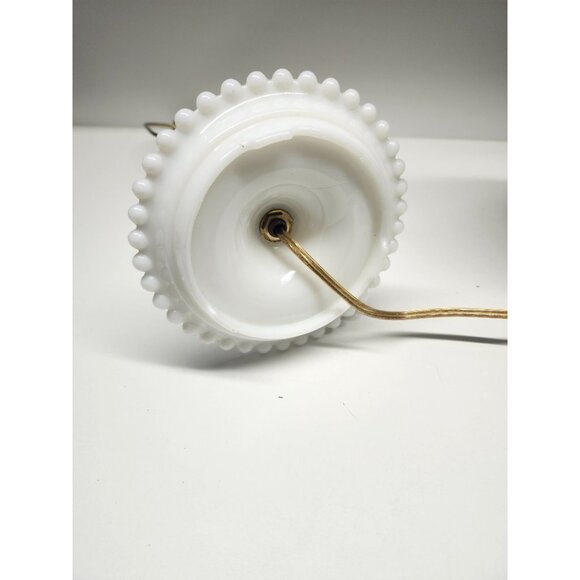 Hobnail Milk Glass Mid-Century Vintage Tiered Lamp, Tested & Works - Picture 9 of 11